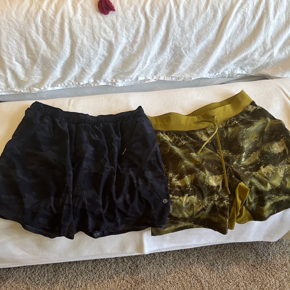 lululemon athletica Black and Olive Athletic Shorts